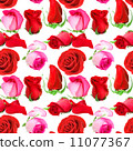 Seamless pattern of roses flowers 11077367