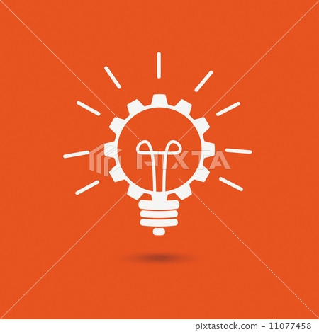 Orange Background Bulb Idea Gear Orange Background Bulb Idea Gear 11077458