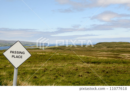 Passing Place Sign, Isle of Skye, Scotland 11077618