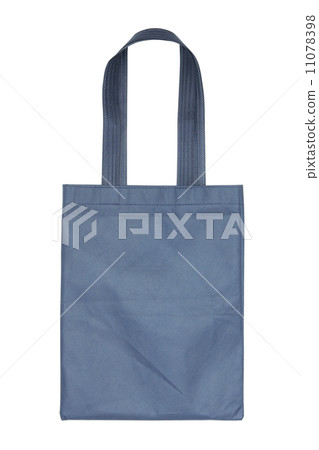 blue cotton bag isolated on white background with clipping path 11078398