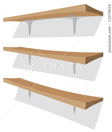 Wood Shelf On The Wall 11079924