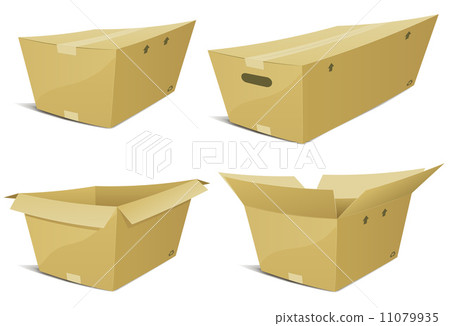 Cartoon Cardboard Box Set 11079935