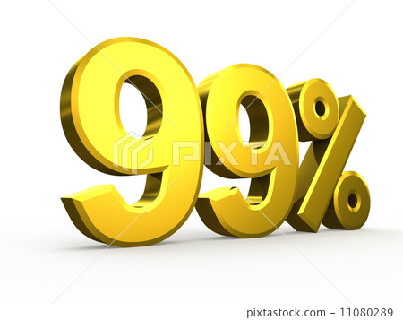 Ninety nine percent symbol on white background Ninety nine percent symbol on white background 11080289