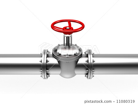 pipes valve connection - isolated pipes valve connection - isolated 11080319