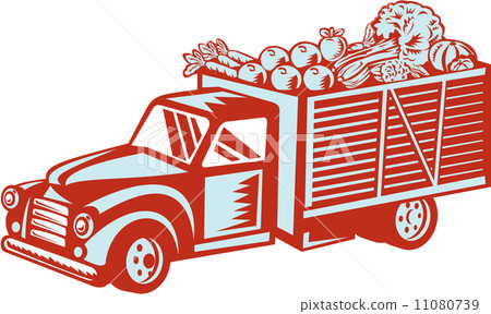 Vintage Pickup Truck Delivery Harvest Retro 11080739