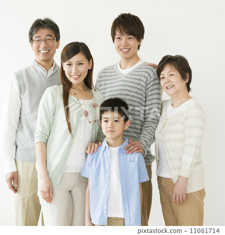 Three generations family smiling Three generations family smiling 11081714