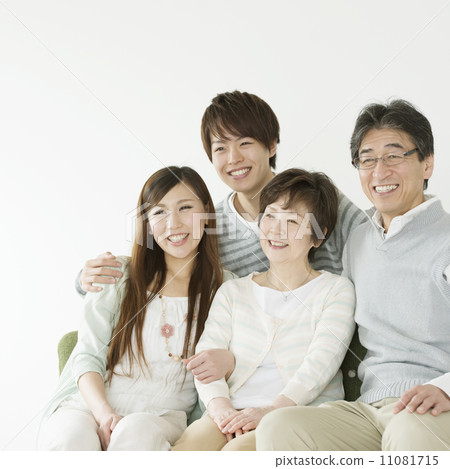 Sitting on the sofa and smiling family Sitting on the sofa and smiling family 11081715