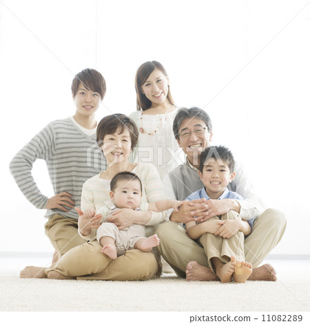 Three generations families relaxing in the living room Three generations families relaxing in the living room 11082289
