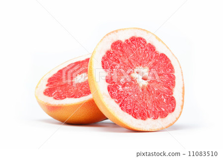 Fresh grapefruit on a white background. Fresh grapefruit on a white background. 11083510