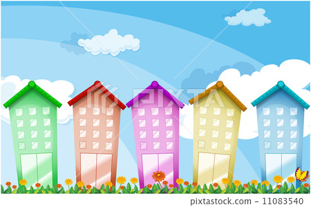 Colorful tall buildings 11083540