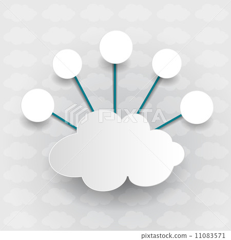 Blank paper cloud computing. 11083571