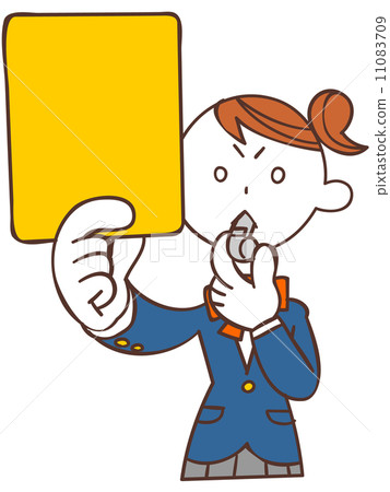 Female student who issues yellow card 11083709