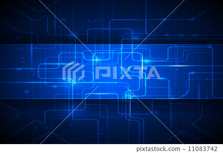 Illustration Blue abstract technology background Illustration Blue abstract technology background 11083742