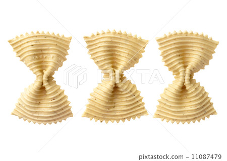 Uncooked farfalle pasta Uncooked farfalle pasta 11087479