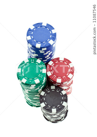multicolor poker chips heaps isolated 11087546