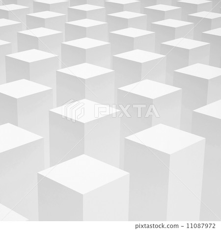 Abstract 3d background with array of identical white boxes Abstract 3d background with array of identical white boxes 11087972