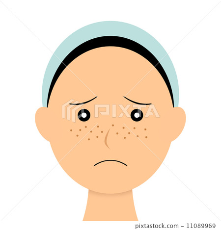 Women suffering from freckles 11089969