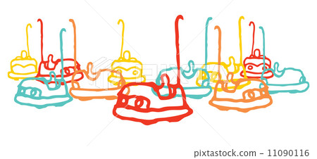 Colorful bumping cars Colorful bumping cars 11090116
