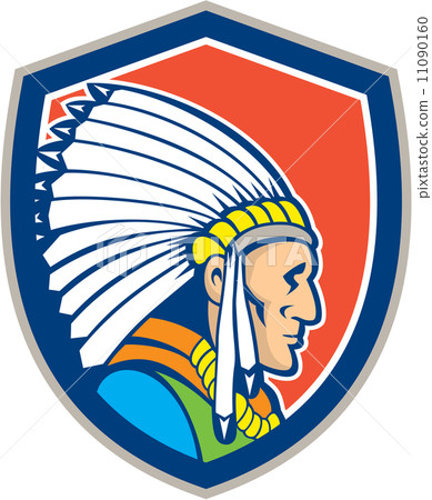 Native American Indian Chief Cartoon Native American Indian Chief Cartoon 11090160