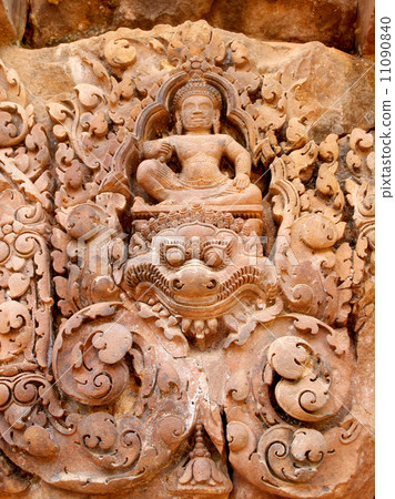 Khmer architecture Bayon temple , Angkor Thom , Siem Reap, Camb 11090840