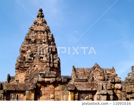 Sand stone castle in Phanomrung ,Buriram , thailand 11091016