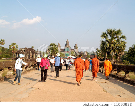 Khmer architecture Bayon temple , Angkor Wat, , Siem Reap, Cambo 11093958
