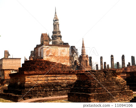 Temple Buddha Statue in Sukhothai Historical Park,Thailand Temple Buddha Statue in Sukhothai Historical Park,Thailand 11094106