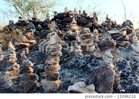 stone stand in phatam sao chaliang,Pha Taem National Park stone stand in phatam sao chaliang,Pha Taem National Park 11096218