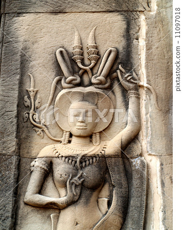 Khmer architecture Bayon temple , Angkor Wat, , Siem Reap, Cambo 11097018