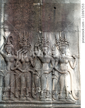 Khmer architecture Bayon temple , Angkor Wat, , Siem Reap, Cambo 11097253