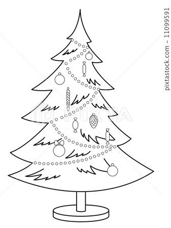 Christmas fur-tree, contours 11099591