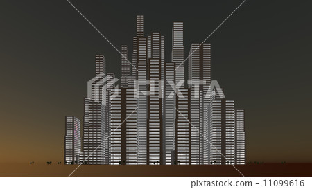 大廈城市夜視圖 大廈城市夜視圖 11099616