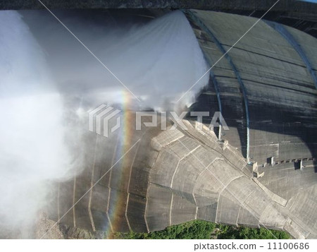 Rainbow on dam Rainbow on dam 11100686