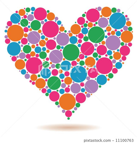 colorful spot heart colorful spot heart 11100763