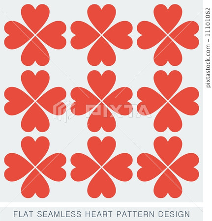 Red heart seamless background pattern flat design - Stock Illustration ...