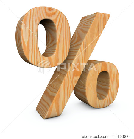 Wooden percentage symbol Wooden percentage symbol 11103824