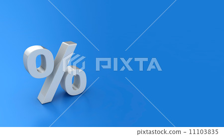 Persentage symbol on the blue 11103835