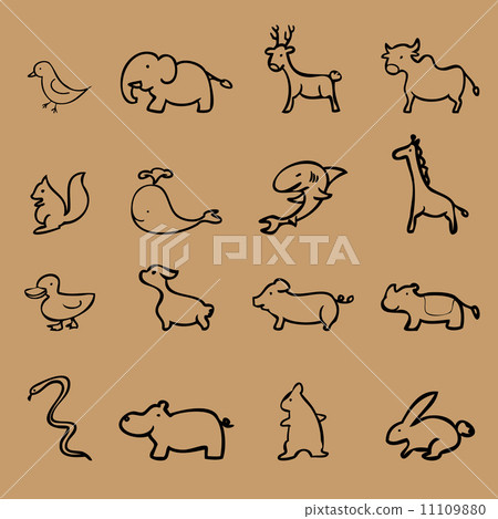 Animal icons zoo collection 11109880