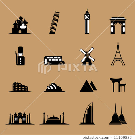 Travel icons set 11109883