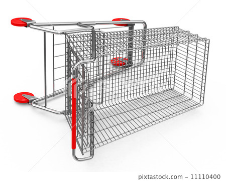 shopping cart on the ground shopping cart on the ground 11110400