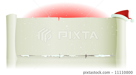 Santa Claus Hat On Merry Christmas Parchment Background Santa Claus Hat On Merry Christmas Parchment Background 11110800