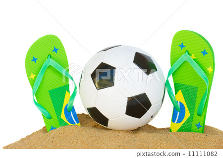 football ball in sand football ball in sand 11111082