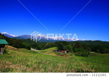 Vast prairie and North Alps 11112301