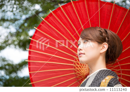 A woman in a kimono A woman in a kimono 11113240