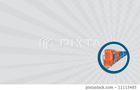 Business card Diesel Train Circle Retro 11113485