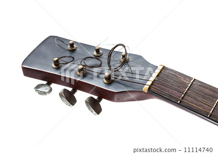 Close up of guitar headstock 11114740