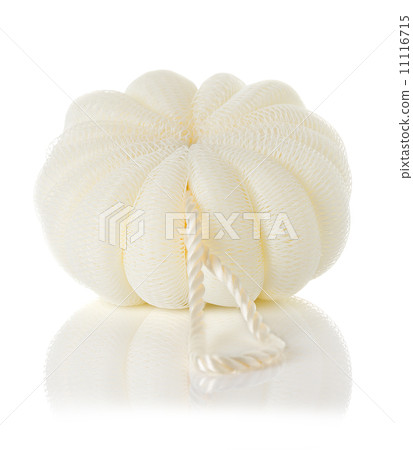 Bath sponge close up on white background 11116715