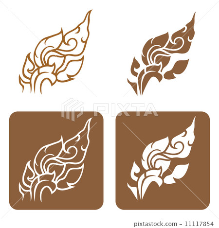 Complementary line thai art illustration. 11117854