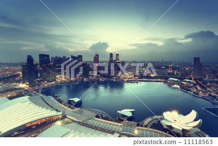 Singapore city in sunset time Singapore city in sunset time 11118563