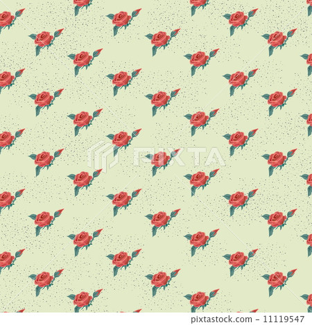 Seamless vector rose flower pattern background 11119547